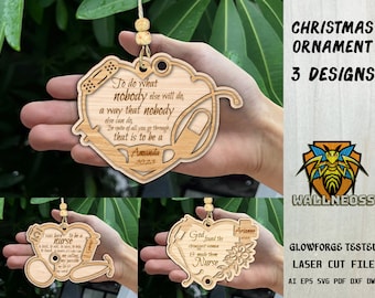 Nurse Ornament SVG Bundel, Kerstcadeau svg, Verpleegster ornament svg, Houten Ornament Svg, Laser gesneden bestand, Glowforge svg bestanden, Instant Download
