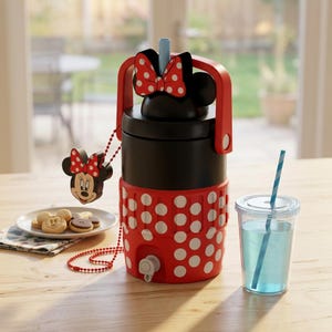 Mouse Girl Can Cooler STL, Cute Cartoon Beverage Dispenser, Polka Dot Drink Cooler, 3D Printable Digital Download