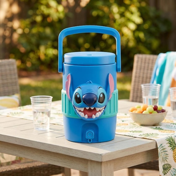 Blue Alien Can Cooler STL, Cute Monster Beverage Dispenser 3MF File, Cartoon Drink Cooler, 3D Printable Digital Download