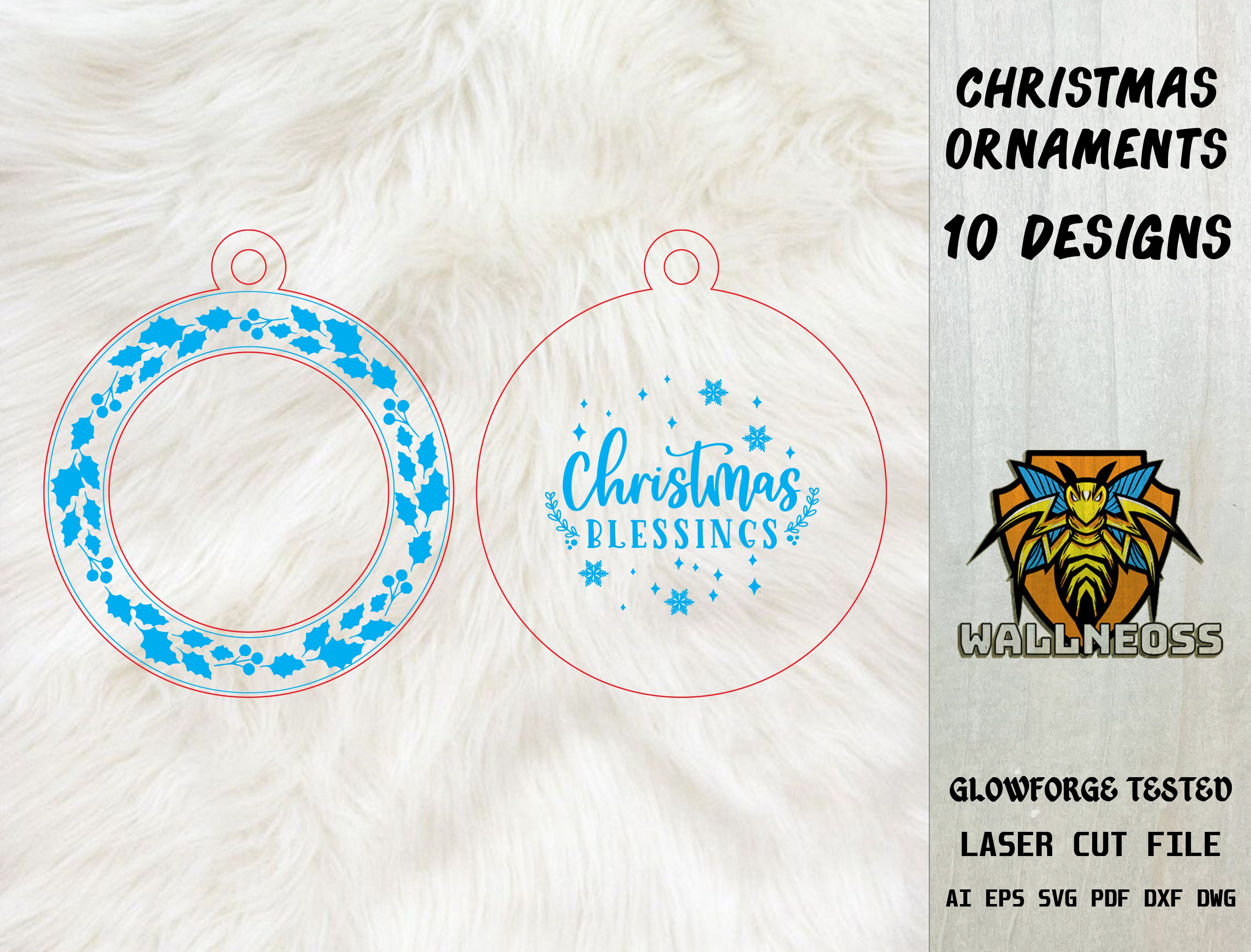 Christian Christmas Ornaments SVG Bundle Christmas Wreath - Etsy