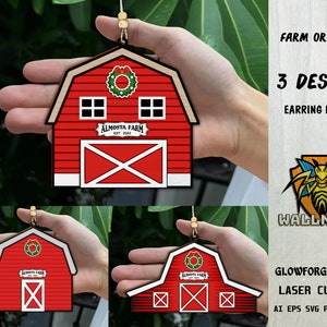 Personalized Farmhouse Ornament svg bundle, Farm ornament svg, Wood Ornament Svg, Laser cut file, Glowforge svg files, Instant Download
