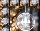 Christmas Sign Round Ornaments SVG Bundle, Christmas ornament svg, Acrylic Ornament Svg,Laser cut file,Glowforge svg files,Instant Download