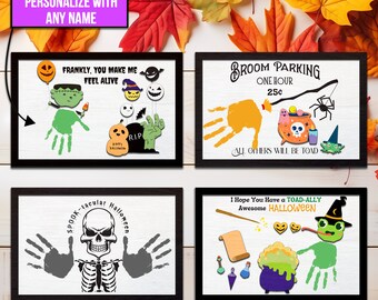 Personalized Halloween Handprint Sign svg, Halloween sign svg, Skeleton SVG, Stand decor laser file, Glowforge svg files, Instant Download