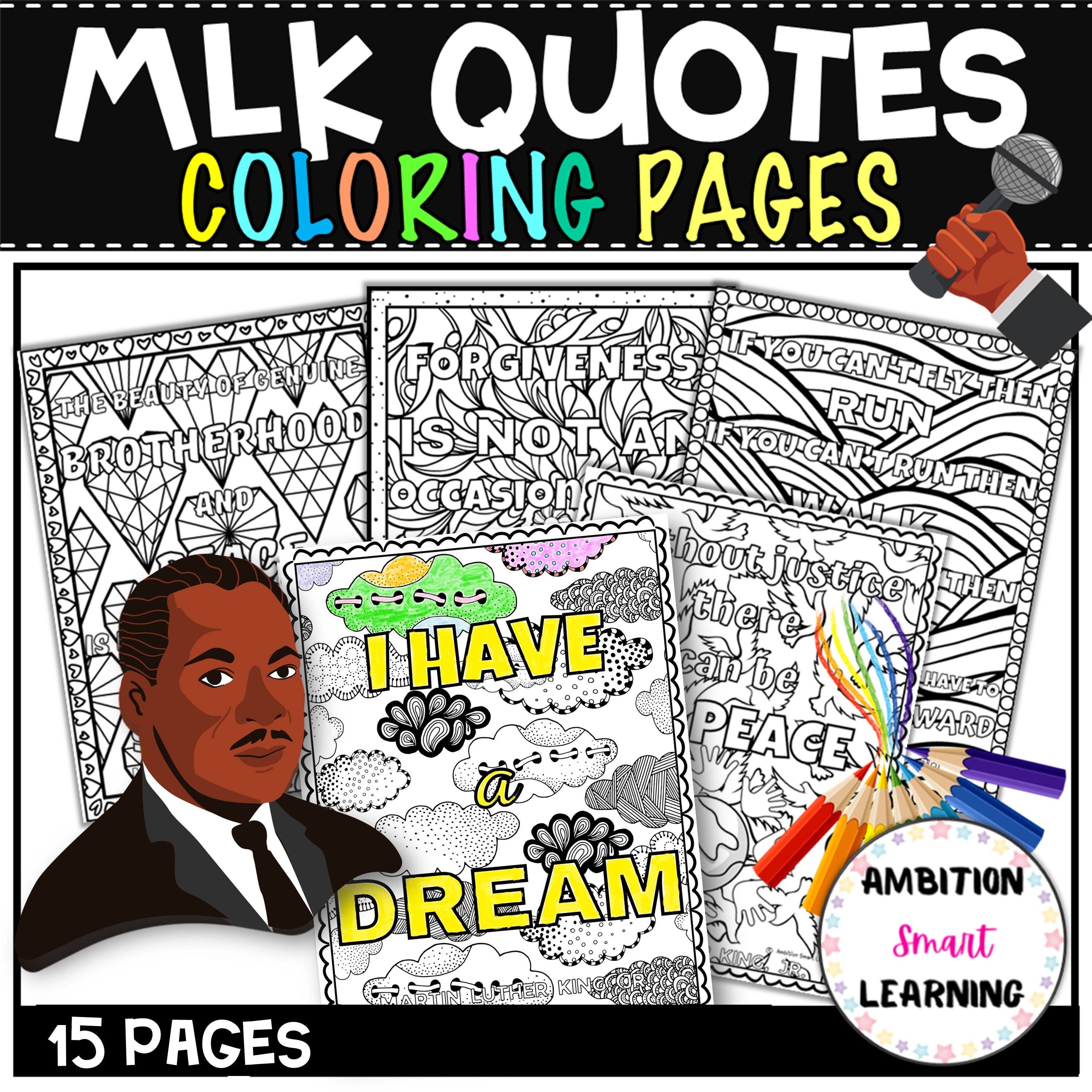 Martin Luther King, Jr. Coloring Pages MLK Coloring Pages MLK