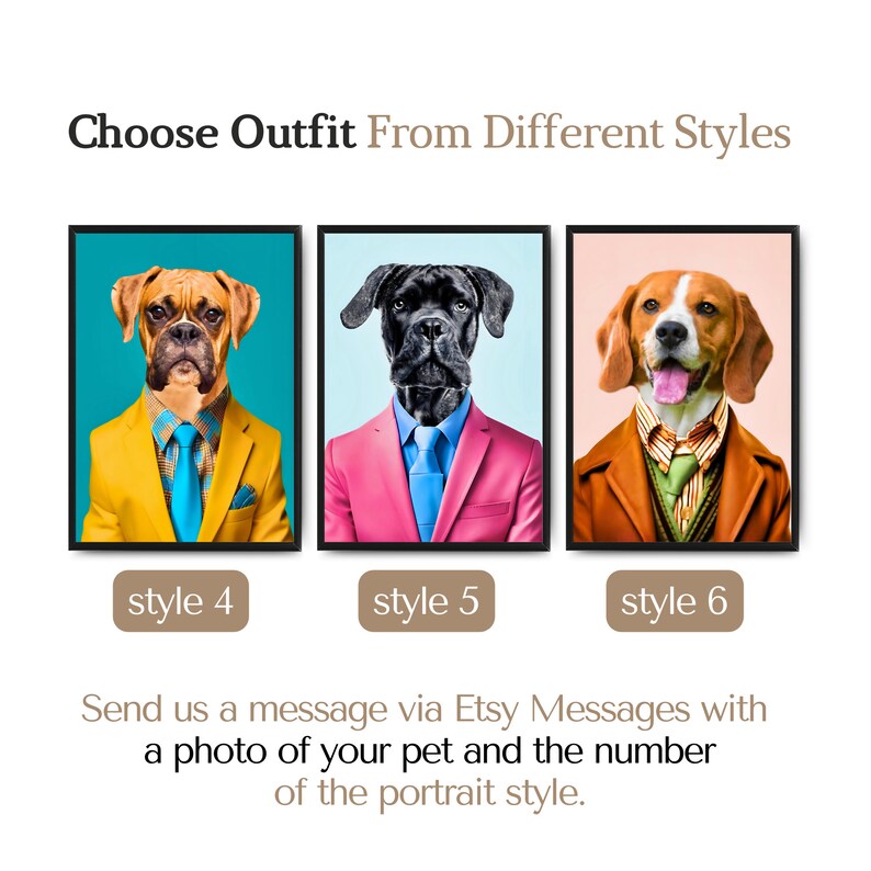 Funny Pet Portrait From Photo Pet Gift for Pet Owners Gift for Pet