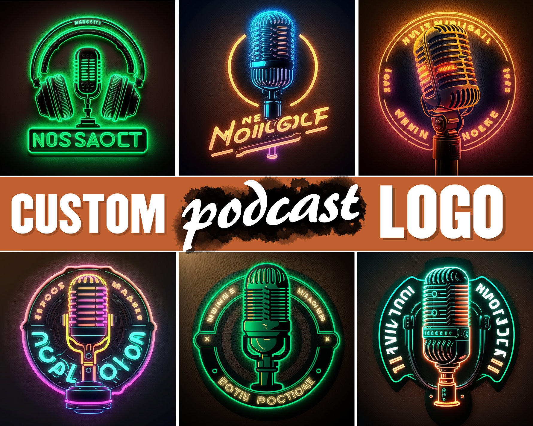 Podcast Logo, Podcaster Logo, Podcast Sign, Podcast Show Logo, Podcast ...