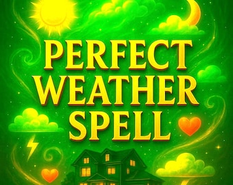 Perfect Weather Witch, Good Weather Spell, Wedding Weather Witch, Wedding Witch, Spell for Weather, No Rain Spell, Wedding Blessing Ritual