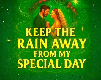 No Rain Wedding Weather Spell, Perfect Weather Witch, Good Weather Spell, Wedding Witch, Wedding Blessing,Outdoor Ceremony Spell for Weather