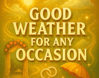 Good Weather Spell Wedding Blessing, Premium Perfect Weather Spell, Wedding Weather Spell, Witch Weather Spell for Wedding Day Witch Spells