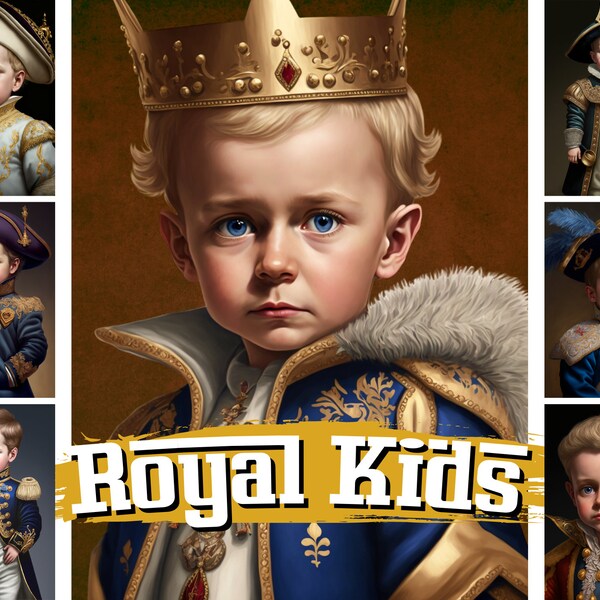 Custom Kids Royal Portrait from Photo, Custom Kids Child Portrait, Custom Renaissance Baby Portrait, Custom Royal Portrait of Baby