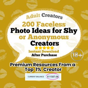 200 Faceless Adult Content Ideas for OnlyFans Creators | Adult Creators Ideas | Faceless Onlyfans Guide | Adult Content | Onlyfans Content
