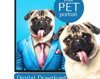 Portrait de chien personnalisé de la photo au cadeau pour les amoureux des chiens Cadeau pour les propriétaires d'animaux de compagnie Cadeau pour chien Cadeau pour maman Portrait numérique personnalisé de chien drôle de chien