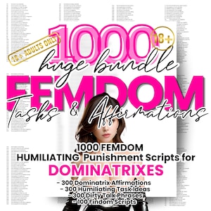 1000 Tarefas Femdom - Comandos desafiadores para submissos - Regras de dominatrix - Dominação e humilhação - SPH - Temas de maricas e cornos