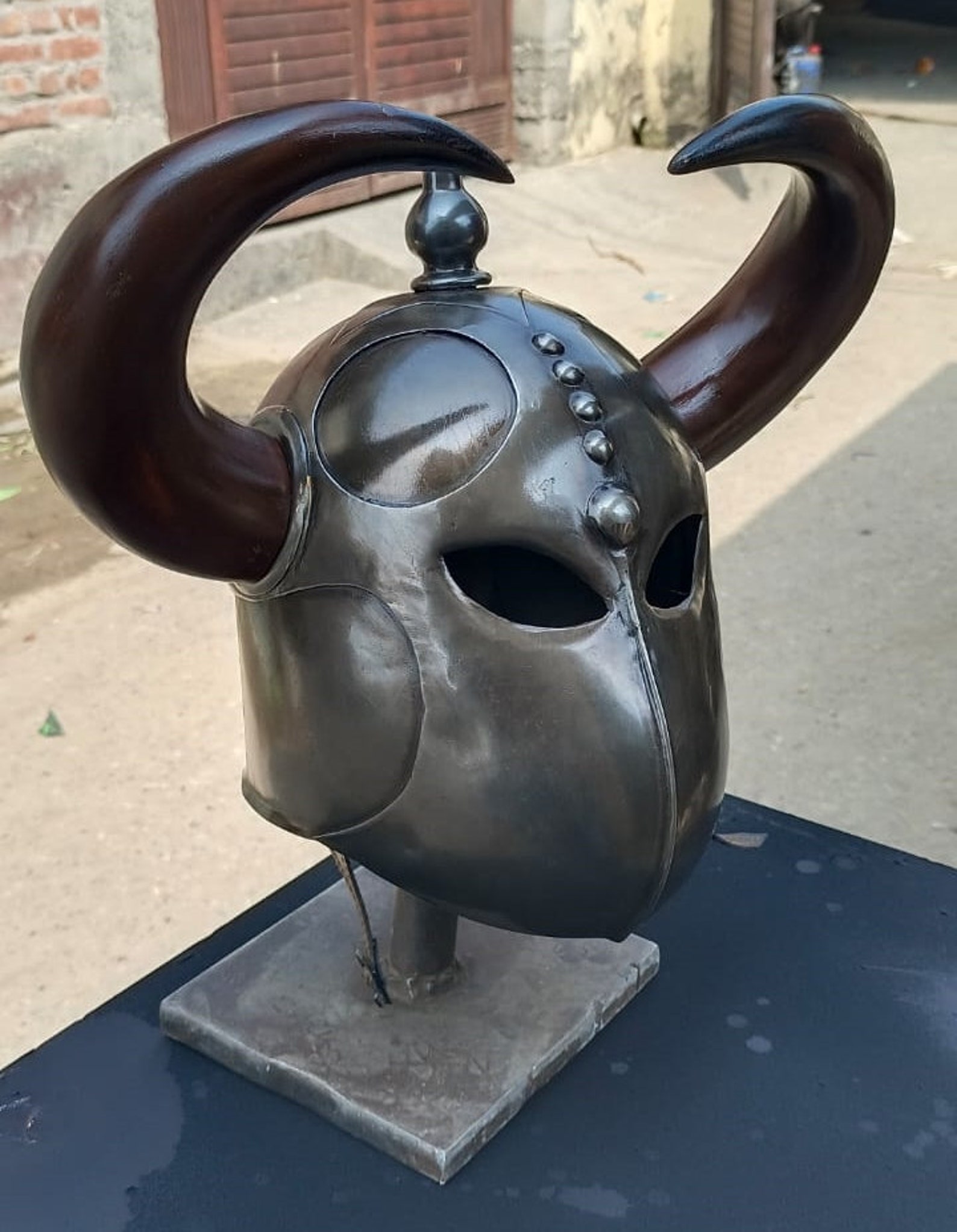 Medieval Knight Goat Face Helmet Armor Crusader Helm New Etsy