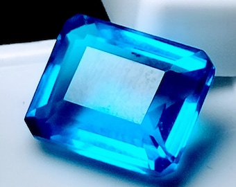 Certified Attractive 10-11 Ct Extreme Demandable Natural  Blue Tanzanite Emerald Cut Dark Blue Certified Loose GemstoneHalloween Gift