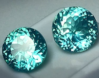 Precious Rare Natural Bluish Green Grandidierite Round Cut Loose Grandidriete Gemstone 16 Carat, Grandidierite Ring Size, Gift For Her/Him