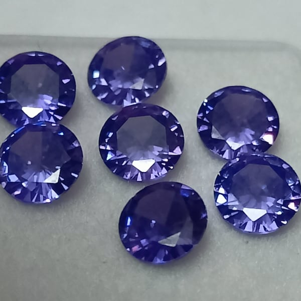 Certified Rare 5 mm Natural  Sapphire Round Shape Elegant Purple Sapphire Srilanka Origin Diamond Cut Faceted Loose Gemstone