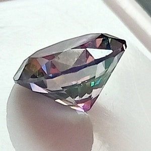 2.5 Ct Certified Natural Alexandrite Colour Change Round Cut Rainbow Color Mystic Loose Alexandrite Gemstone jewellery making stone & ring image 6