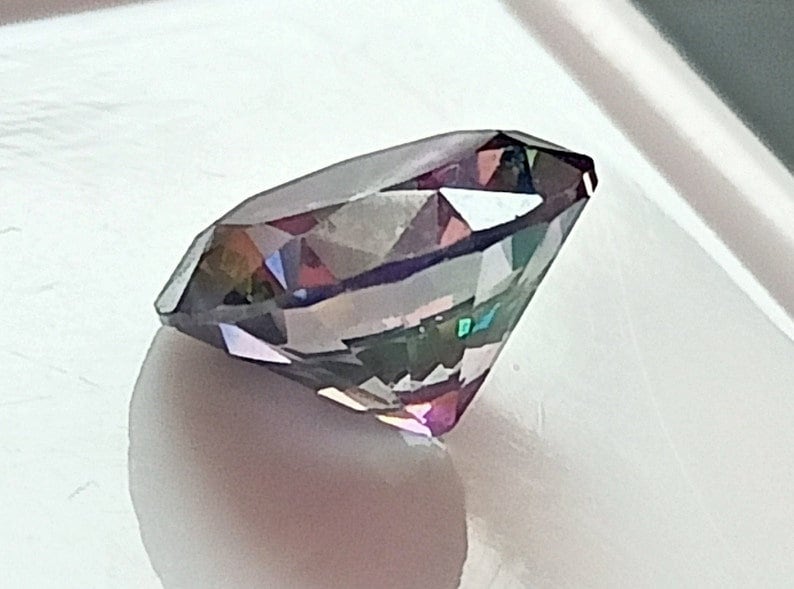 2.5 Ct Certified Natural Alexandrite Colour Change Round Cut Rainbow Color Mystic Loose Alexandrite Gemstone jewellery making stone & ring image 6