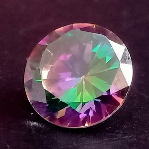 2.5 Ct Certified Natural Alexandrite Colour Change Round Cut Rainbow Color Mystic Loose Alexandrite Gemstone jewellery making stone & ring image 4