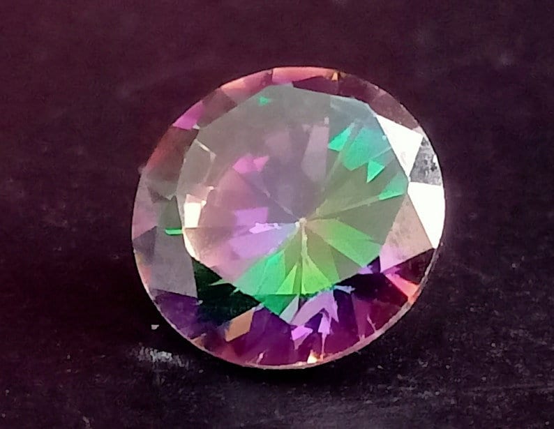 2.5 Ct Certified Natural Alexandrite Colour Change Round Cut Rainbow Color Mystic Loose Alexandrite Gemstone jewellery making stone & ring image 4