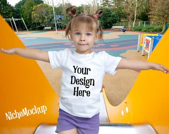 Children's White T Shirt Mockup, latest mockup for Kids T Shirts and tops  Bella Canvas 3001 children's Mockup for T Shirts