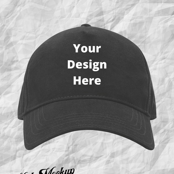 Black Baseball Cap Dad Hat blank mockup image to display your own artwork