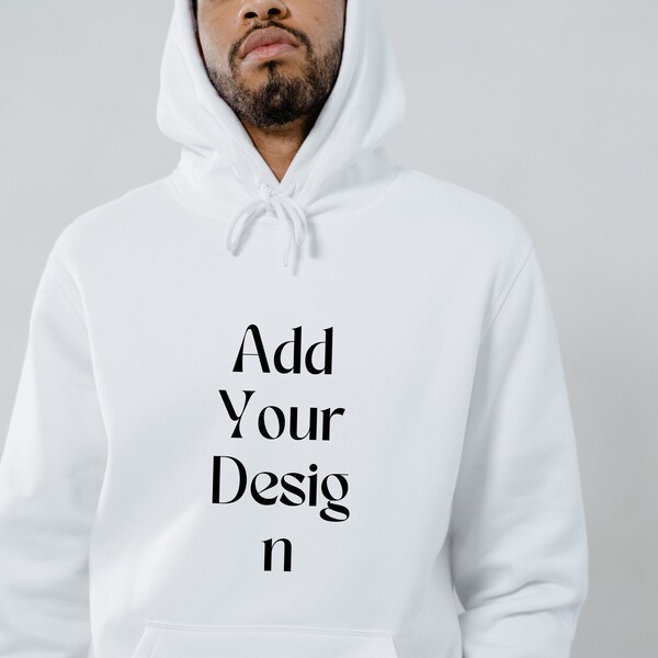 Hoodie Mock Up Unisex White Hoodie Mockup Blank Hoodie Mockup Mans Hoodie Mens Hoodie Mock Winter Clothing Mockups