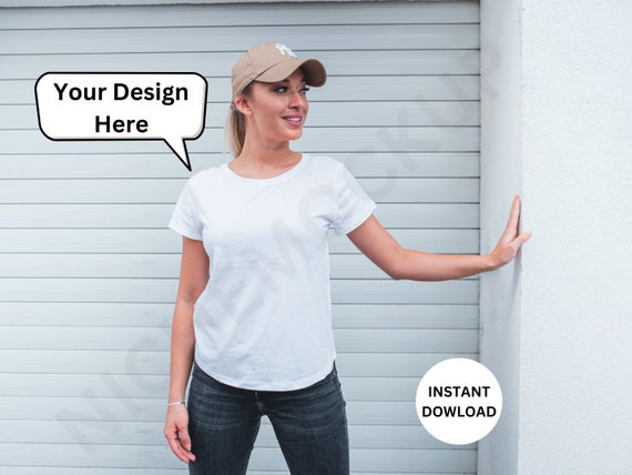 Ladies t 2025 shirt mockup