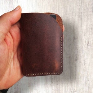 Leder Slim Kartenhalter | Kartenetui Muster | Pdf Geldbörse |