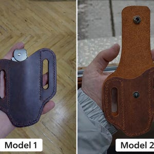 Leather Pocket Knife Case PDF Pattern: Belt Sheath Template. Folding knife