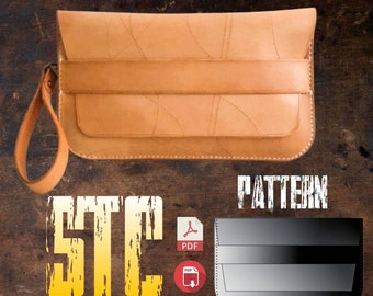 Leather Woman handbag pattern. Women bag template.