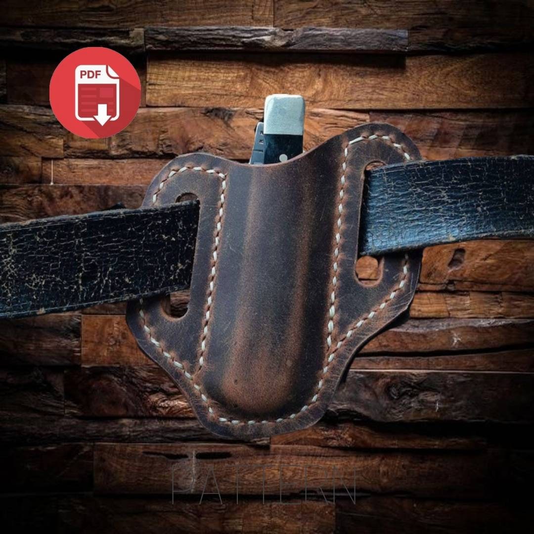 Leather Pocket Knife Case for Belt Pocket Knife Case Pdf Etsy