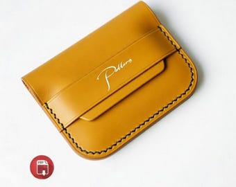Leather Pouch PDF Pattern | DIY Hand Stitch Wallet Template