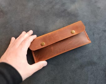 Leather Cash Wallet: Paper Money Case