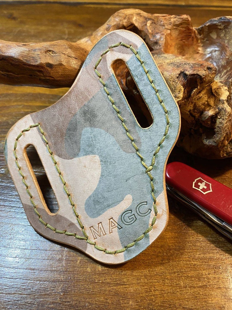 Leather Pocket Knife Case for Belt Pocket Knife Case Pdf Etsy