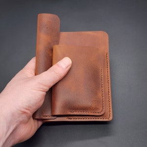 3 piece pattern. Leather pdf pattern. Passport Wallet. Card wallet. Pen holder