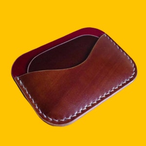 Padrão PDF de porta-cartões fofo. Modelo de carteira de couro. Porta-cartões minimalista. Carteira de cartão com bolso frontal