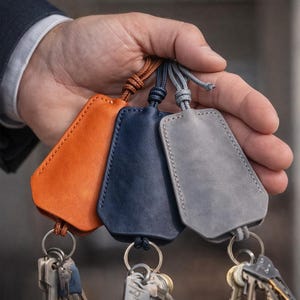 Mönster för lädernyckelring i PDF-format | Mall för handgjord lädernyckelring | 2 modeller | Direkt nedladdning