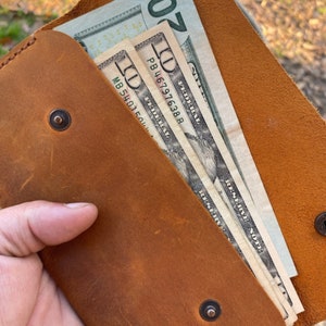 Leather cash envelope wallet PDF pattern. Leather pattern PDF
