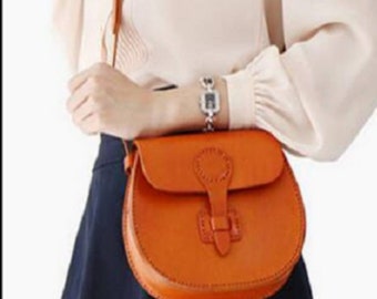 Leather Shoulder Bag Pattern | Woman's Messenger Template (PDF Pattern)