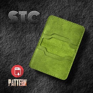 Leather card wallet . Easy Wallet template.