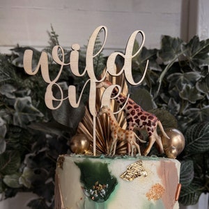 Wild One Cake Topper  | Boho | Birthday | Jungle Theme | Childrens Decor |