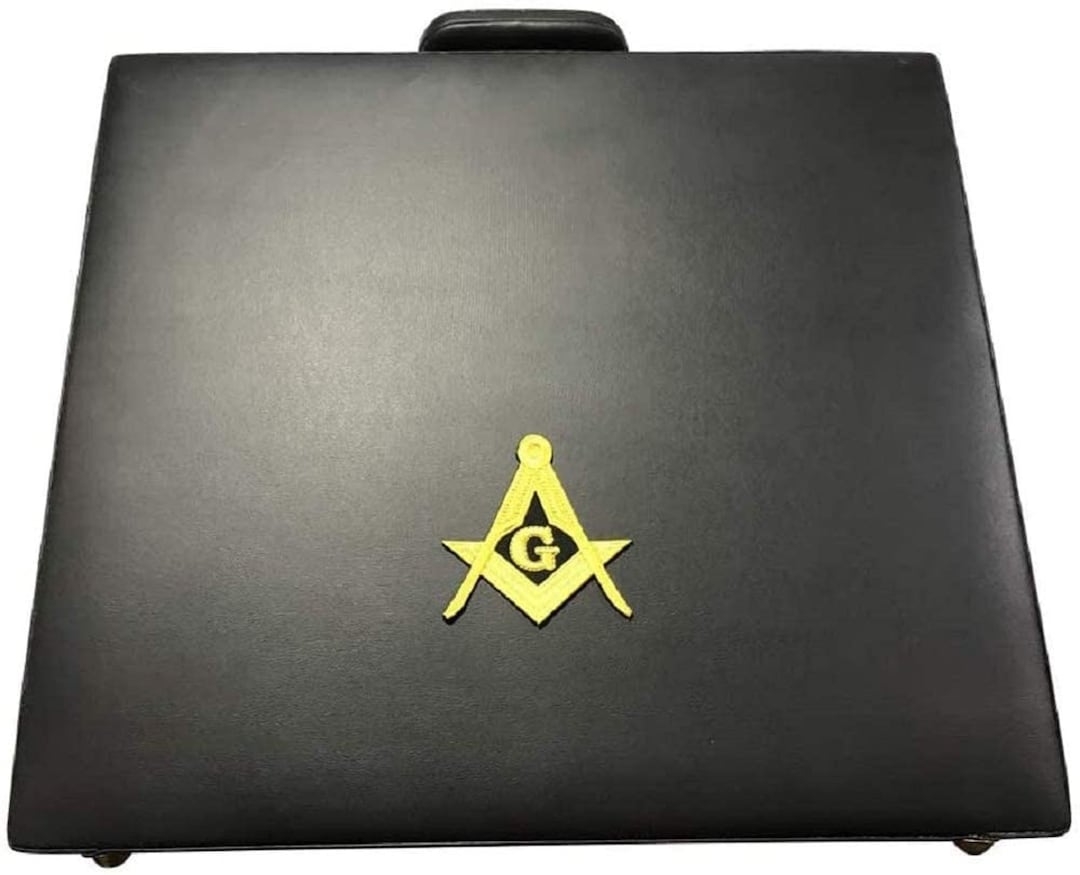 Masonic Regalia Mm/wmprovincial Apron Briefcase With Yellow Square