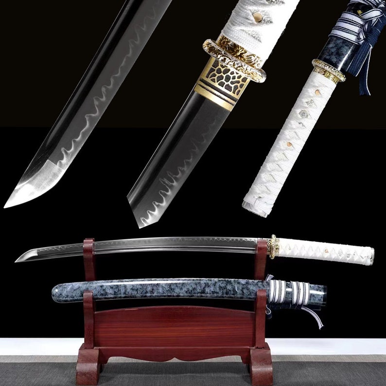 Ice Blue Sheath Samurai Swordcarving Sunflower Tsuba | Etsy