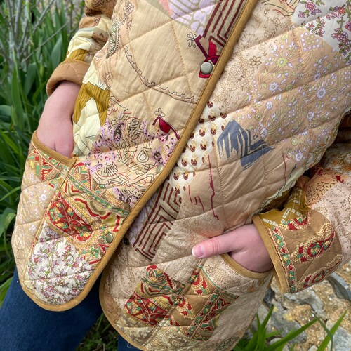 Vintage Quilted shops Patchwork Jacket 