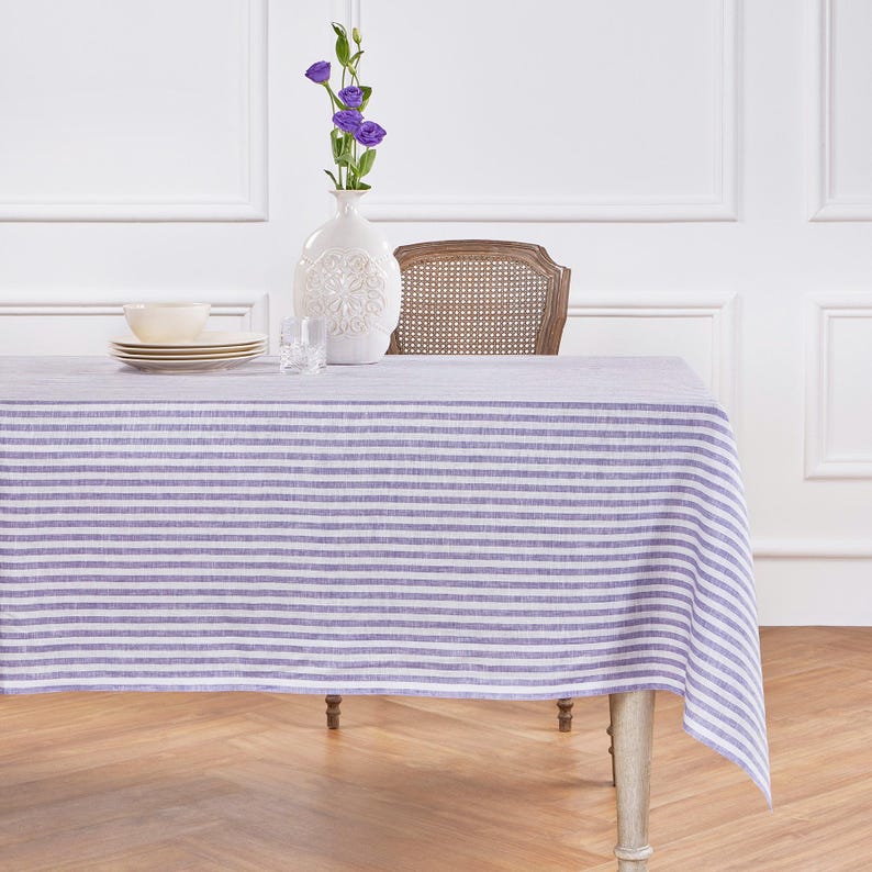 Solino Home Amalfi Stripe Tablecloth - Thumbnail 2