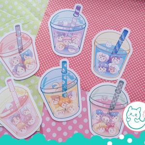 かわいいアニメスタンプ、ボバティースタイル！ボバ アニメ ステッカー、フルバ、ヴァニタス、HQ ボレー、ソーサラー、愛
