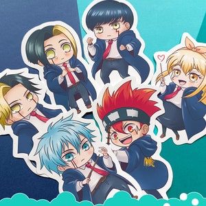 Magic boy Mash vinyl stickers, glossy and matte, shu cream boy, lemon, lance, dott, finn, rayne, choux cream