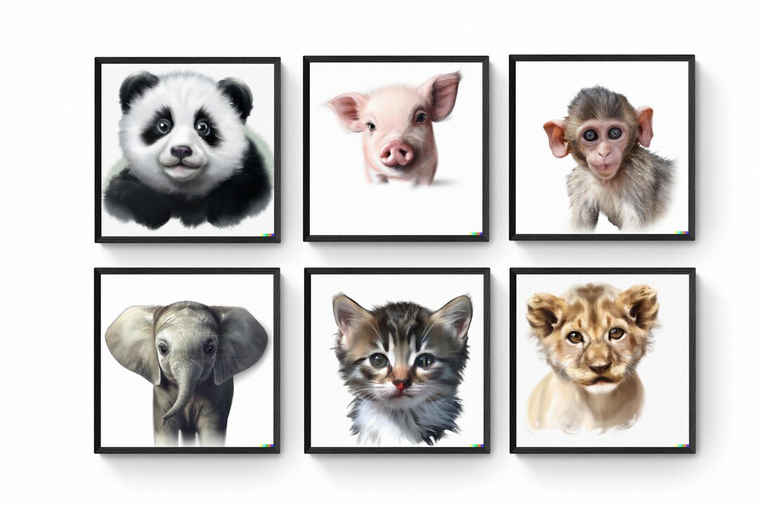 Baby Animal Prints for Nursery Wall Art Decor Safari Nursery Animals